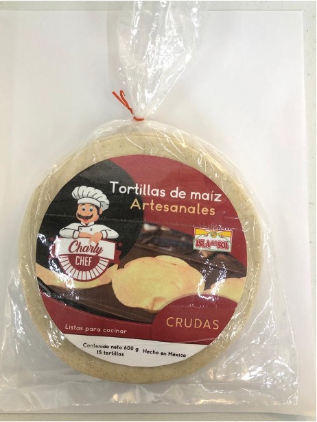 Tortilla de Maíz Crudas Charly Chef